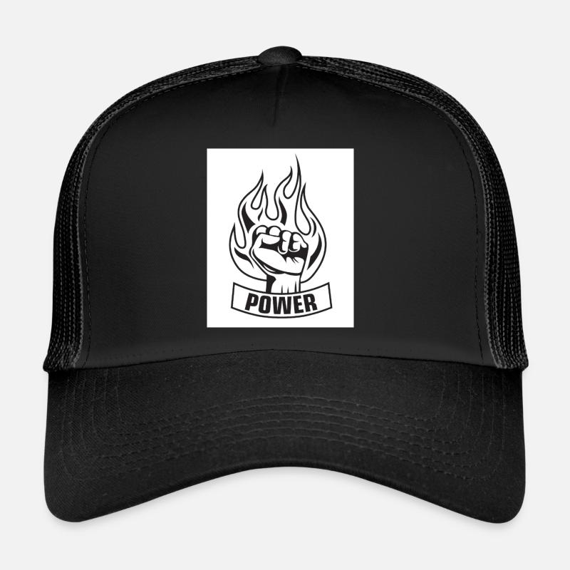 Power - Trucker Cap - Schwarz/Schwarz