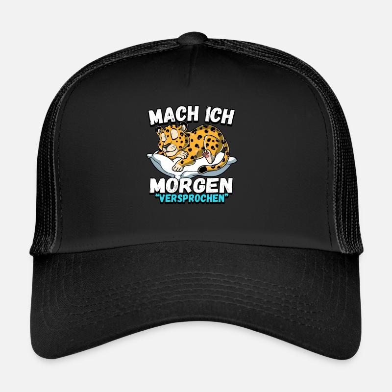 Mach Ich Morgen Versprochen Leopard Trucker Cap