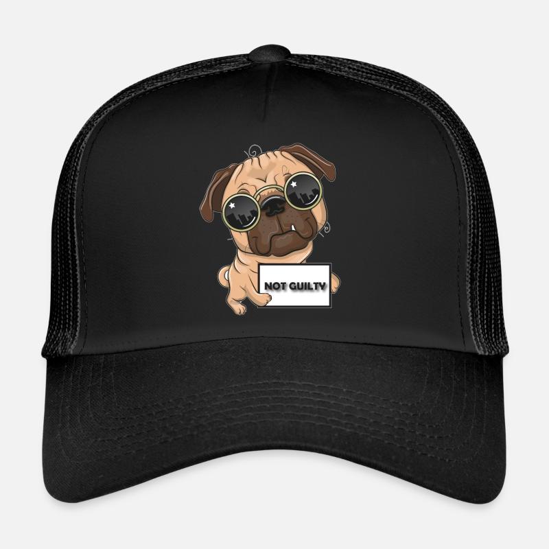 Drôle de chemise de chien - Non coupable Casquette trucker 