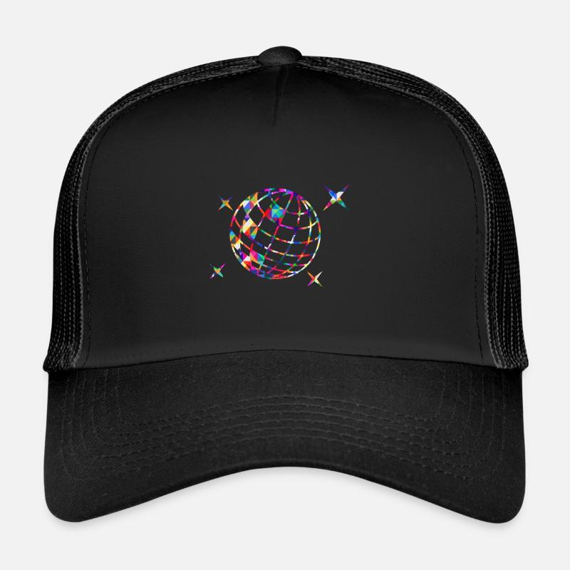 Mosaïque de boules disco colorées Casquette trucker 