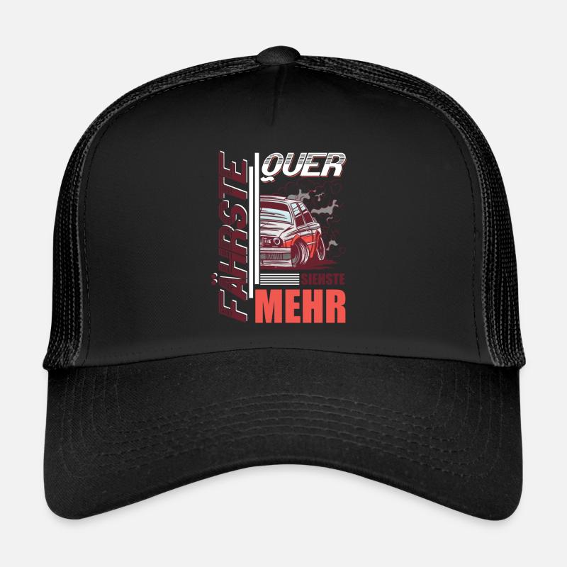 Fährste Quer siehste Mehr - Trucker Cap - Schwarz/Schwarz