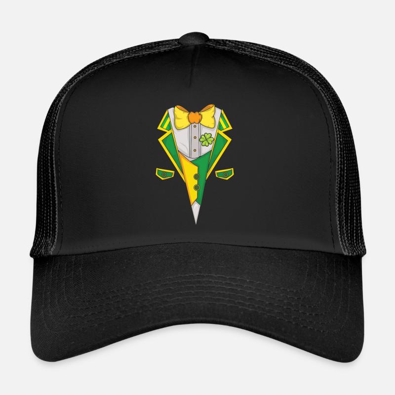 Krawatte Schleife Saint Paddy Shamrock Saint Patrick Tag Trucker Cap