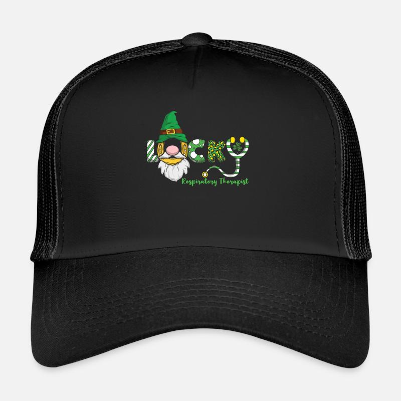 Glücklicher Atemtherapeut Saint Patricks - Trucker Cap - Schwarz/Schwarz