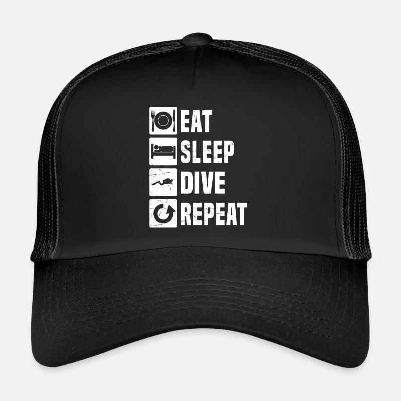 Tauchen Free Dive Diver Plongée Taucher Casquette trucker 