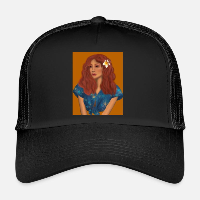 Dame aux cheveux roux Casquette trucker 