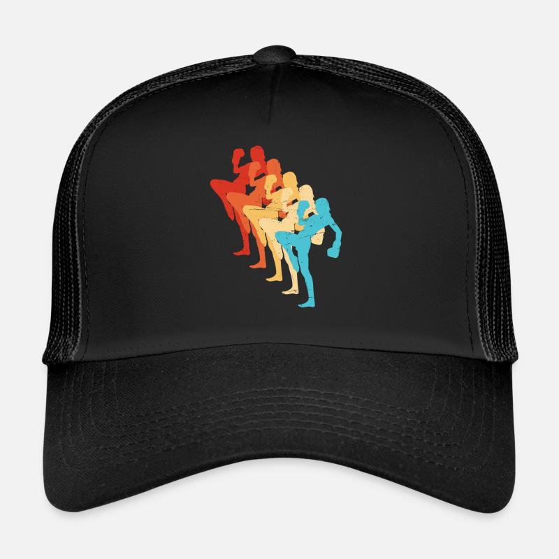 Boxing Damen Boxen Herren Kickboxing Kickbox - Trucker Cap - Schwarz/Schwarz