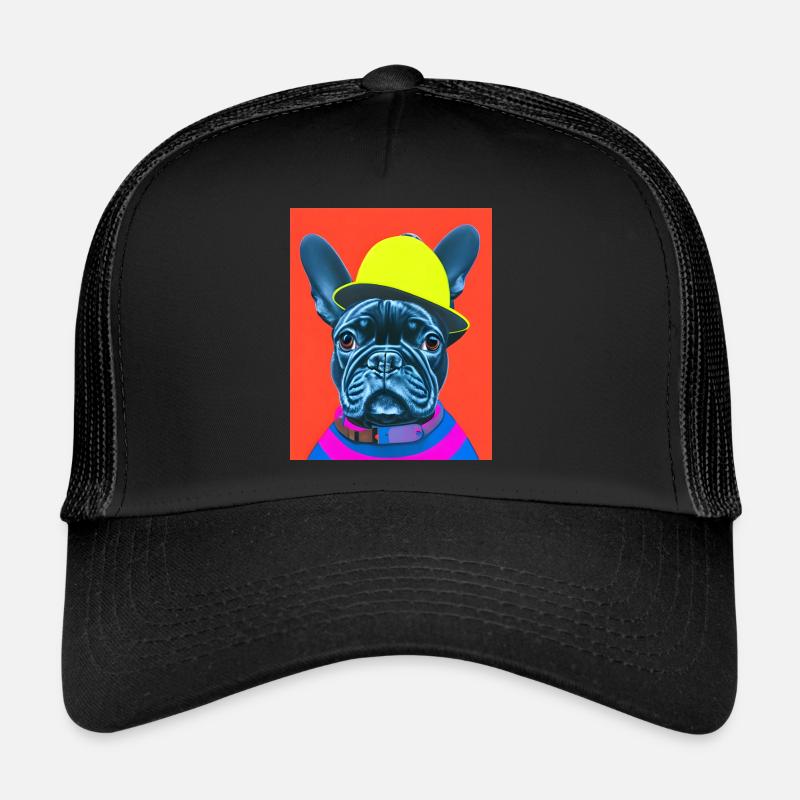 Bouledogue Français mignon et stylé Casquette trucker 