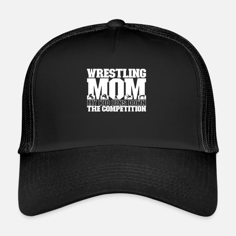 Wrestling Mom Ringen Ringer - Trucker Cap - Schwarz/Schwarz