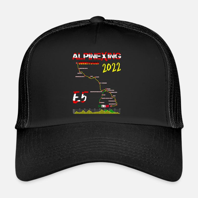 E5 Oberstdorf Meran 2022 - Trucker Cap - Schwarz/Schwarz