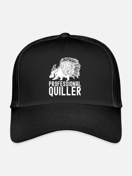 Porc-épic mignon - Casquette trucker  - noir/noir - Devant
