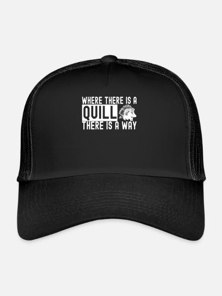 Porc-épic mignon - Casquette trucker  - noir/noir - Devant
