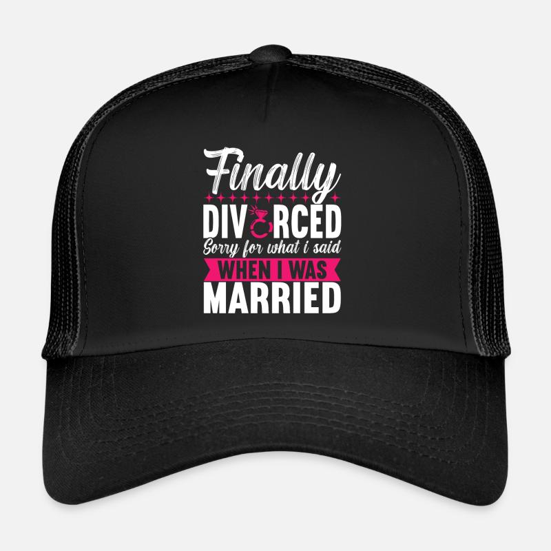 Divorce Divorcé - Casquette trucker  - noir/noir