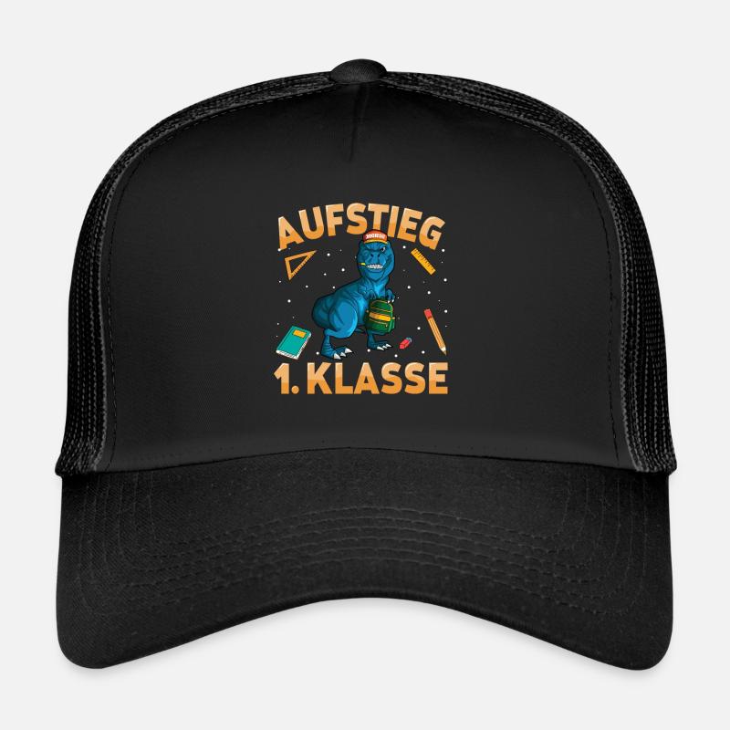 Aufstieg 1. Klasse Dino Einschulung Grundschule Trucker Cap