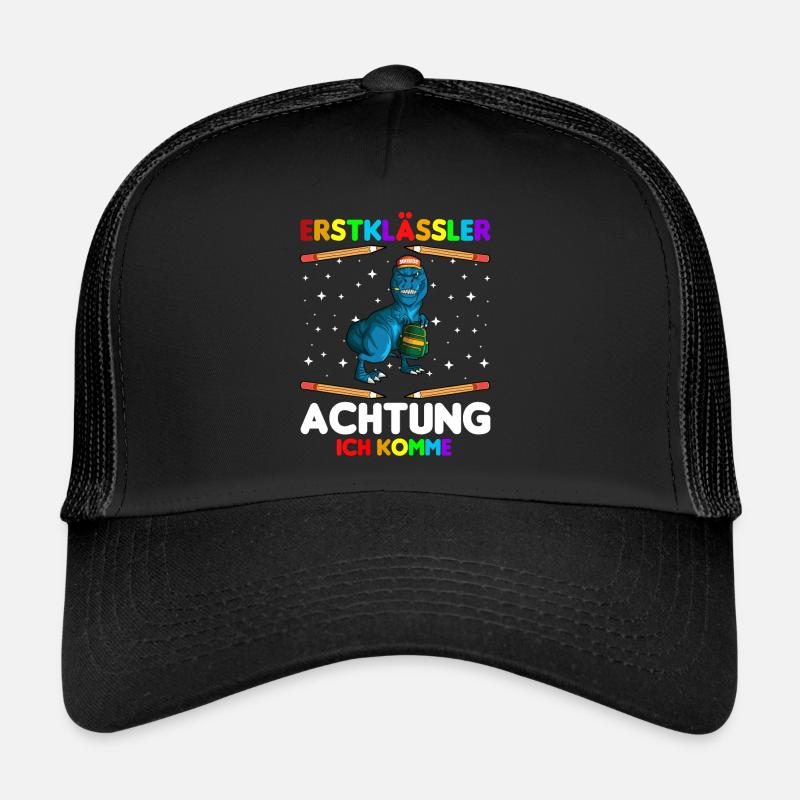 Erstklässler Achtung ich komme Dino 1. Klasse Trucker Cap