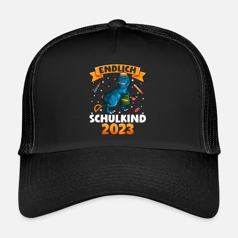 Endlich Schulkind 2023 Einschulung Dinosaurier Trucker Cap
