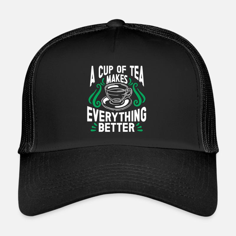 Tea Drinker Gift Cup Tea Lover Trucker Cap