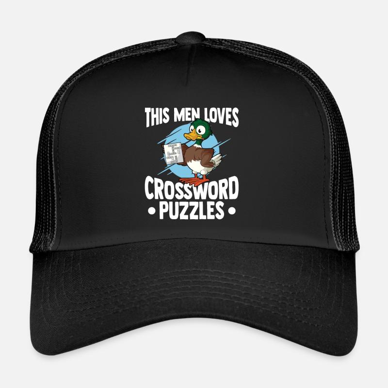 Résoudre des mots croisés - Casquette trucker  - noir/noir