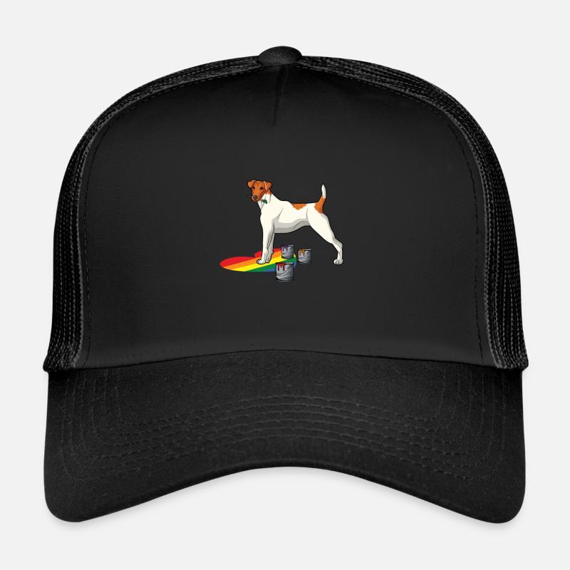 Chien Fox Terrier Fox Hair Casquette trucker 