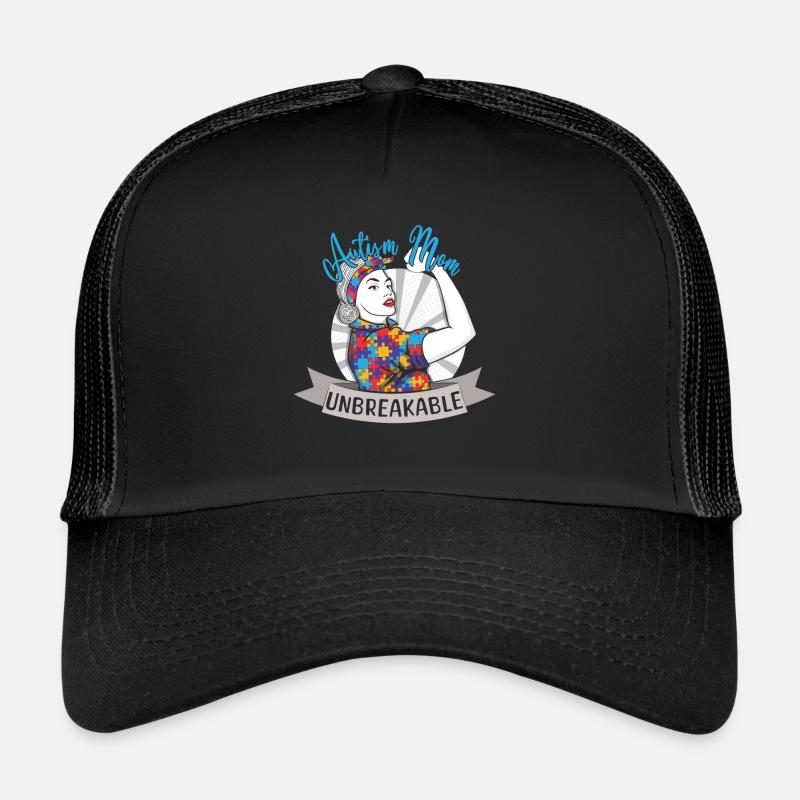 Autismus Mama Unzerbrechliches Puzzle Autismus Bewusstsein Trucker Cap