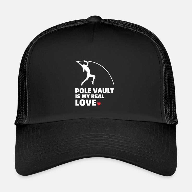 Ich Liebe Stabhochsprung - Trucker Cap - Schwarz/Schwarz