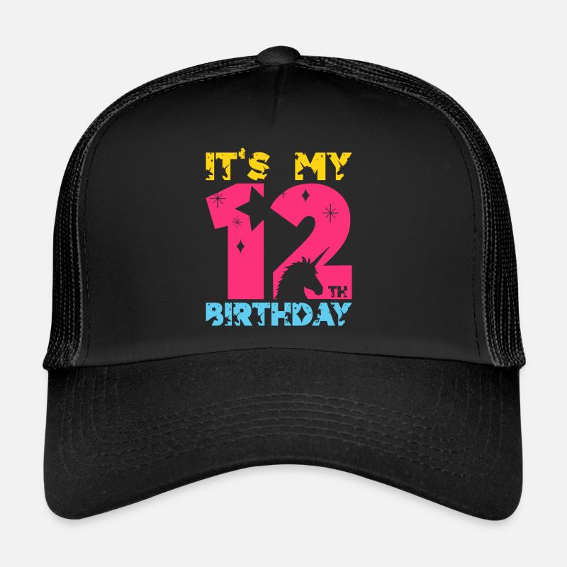 C’EST MON 12E ANNIVERSAIRE LICORNE 12E ANNIVERSAIRE Casquette trucker 