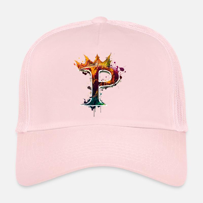 Graffiti Buchstabe P mit 👑 Trucker Cap