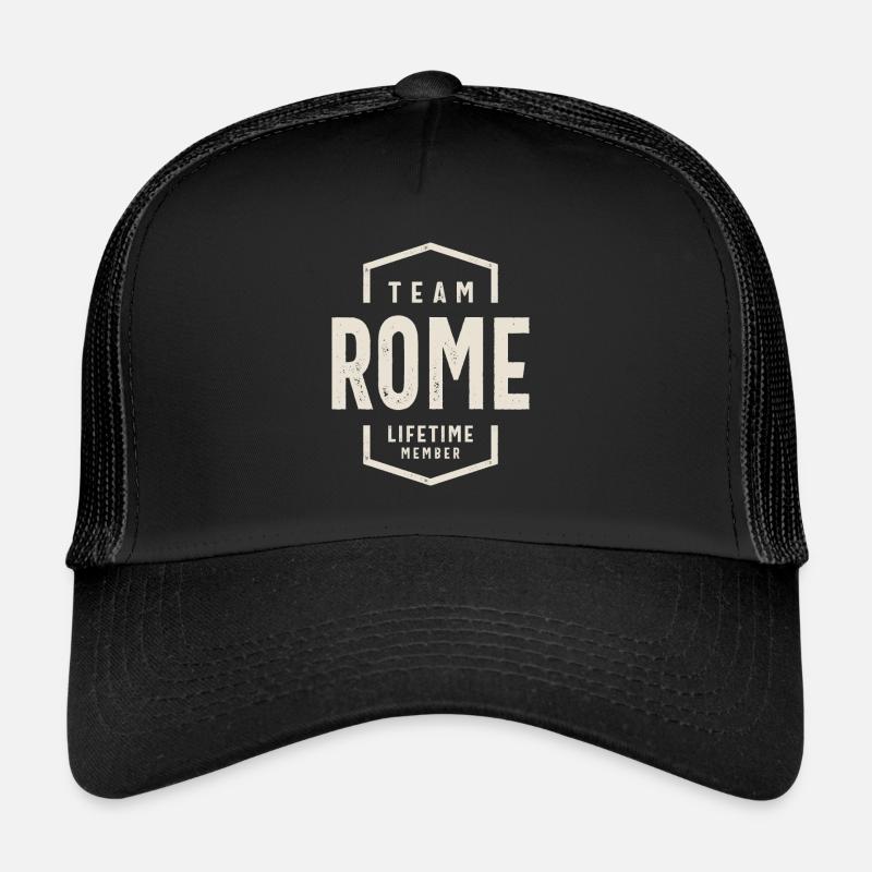 Rome Lifetime Member Personalized Name Rome Trucker Cap