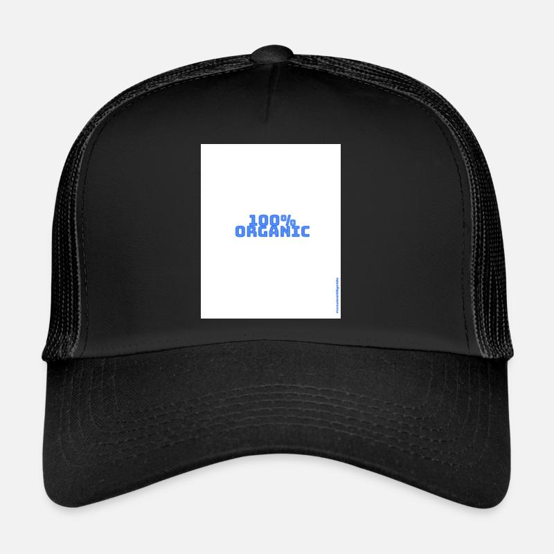 100 % Organic - Trucker Cap - Schwarz/Schwarz