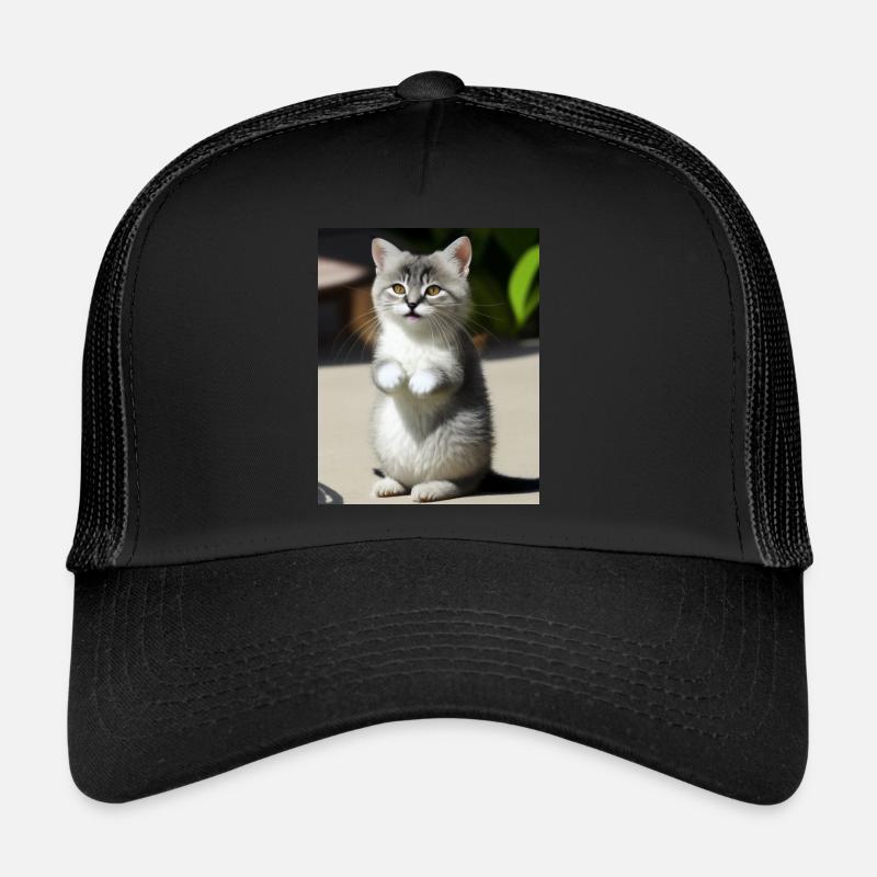 Chat persan blanc Casquette trucker 