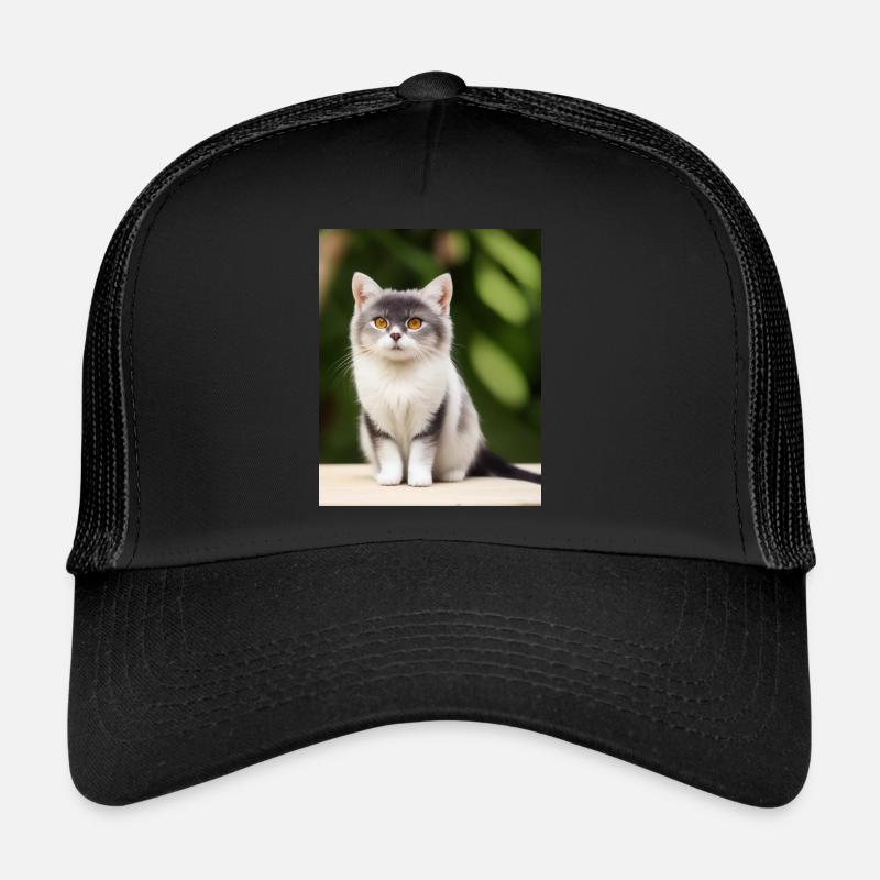 Chat persan blanc Casquette trucker 