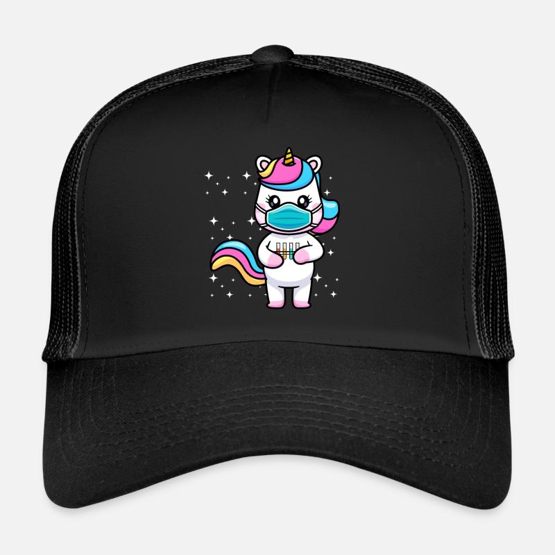 Chemie einhorn geschenkidee - Trucker Cap - Schwarz/Schwarz