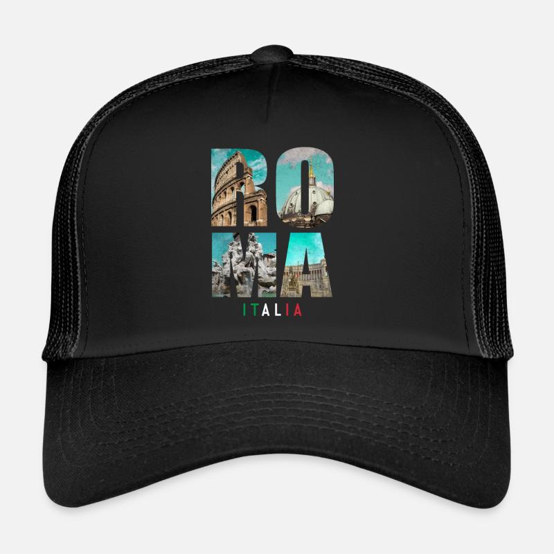 Roma - Casquette trucker  - noir/noir