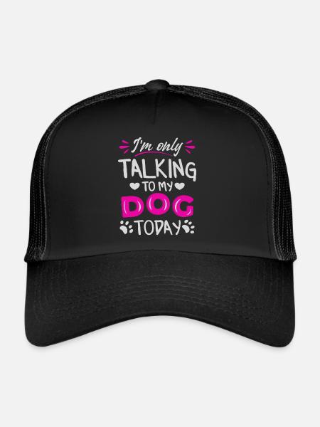 Je ne parle qu’à mon chien aujourd’hui - Casquette trucker  - noir/noir - Devant