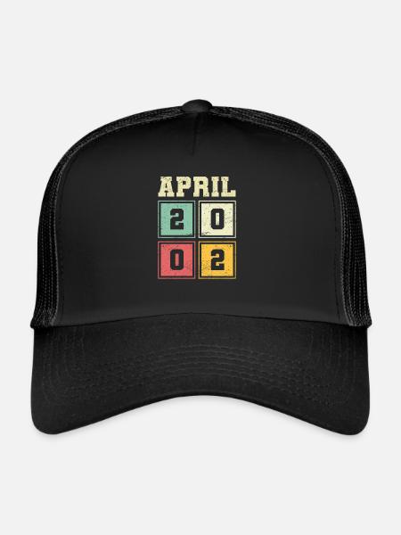 21ème anniversaire Avril Millésime 2002 Millésime - Casquette trucker  - noir/noir - Devant