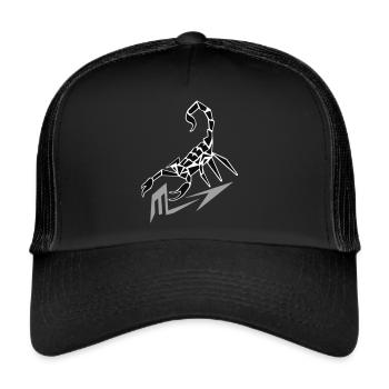 Scorpio with sign - Trucker Cap - black/black - Front