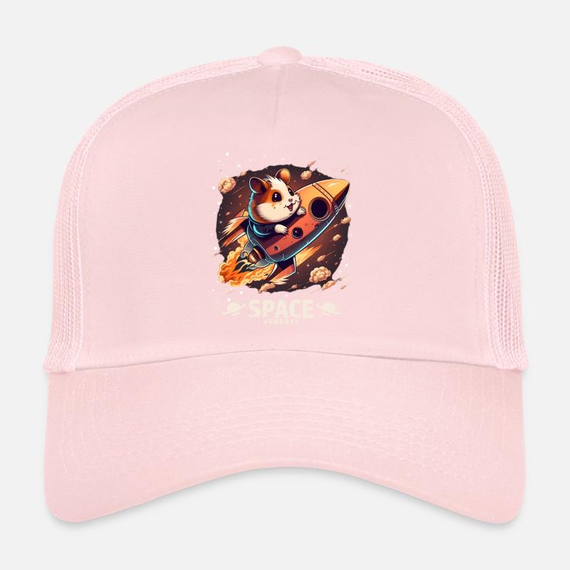 Astronaut Hamster Hamster Lover Space Design Trucker Cap