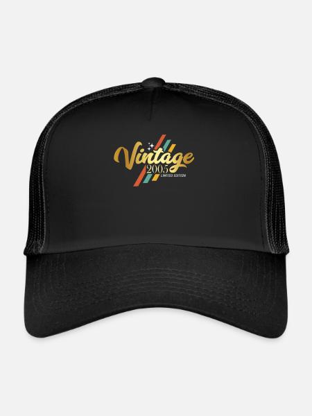 Millésime 2005 Anniversaire Dictons - Casquette trucker  - noir/noir - Devant