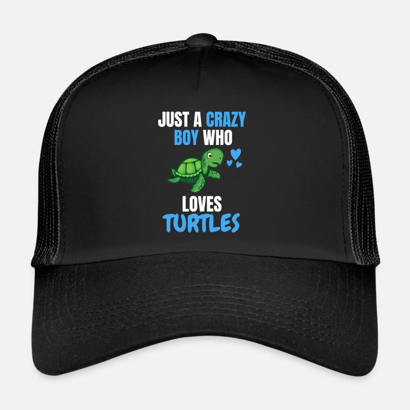 Crazy Young Sea Animal Gift Turtle Trucker Cap