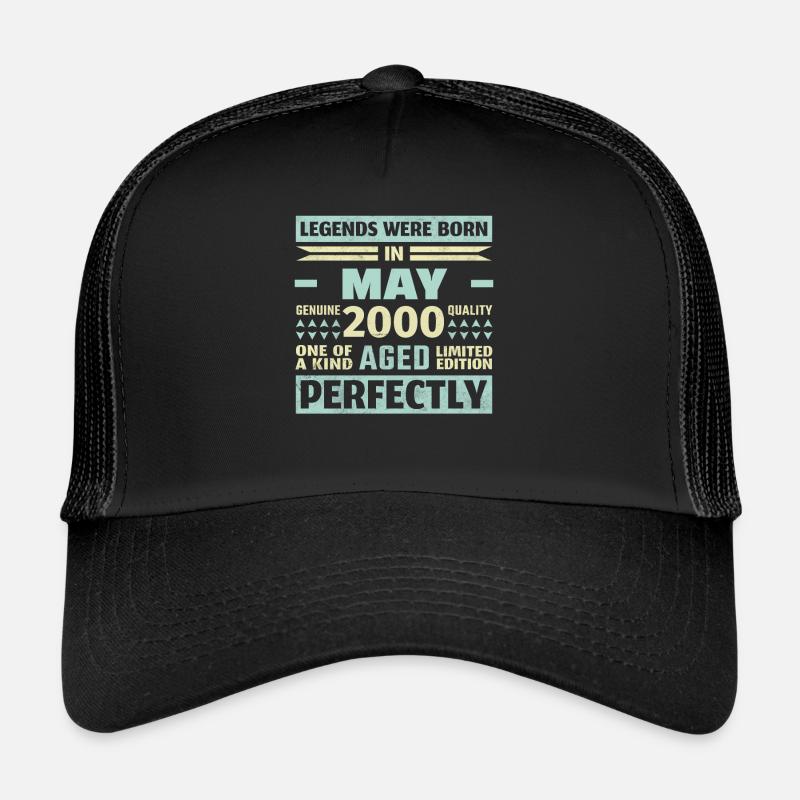 23rd Birthday May Vintage 2000 Vintage Trucker Cap