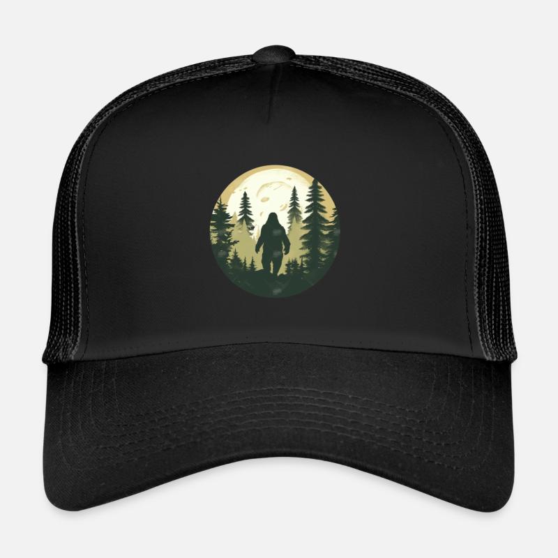 Extérieur Sasquatch Forest Cryptid Cadeau Bigfoot Casquette trucker 