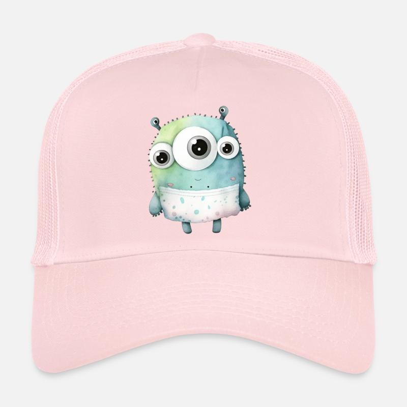Mignon monstre aquarelle Casquette trucker 