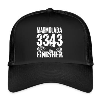 Marmolada Marmolata Finisher 3343 Dolomiten Berg - Trucker Cap - Schwarz/Schwarz - Vorne