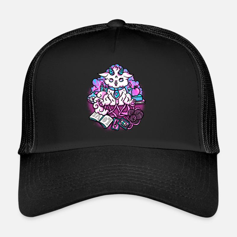 Démons Chat Invocation Mignon Cat Devil Casquette trucker 