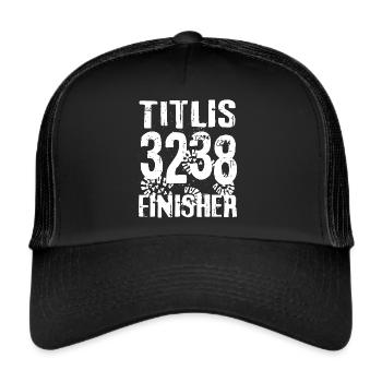 Titlis Engelberg Sustenpass Urner Alpen Schweiz - Trucker Cap - Schwarz/Schwarz - Vorne