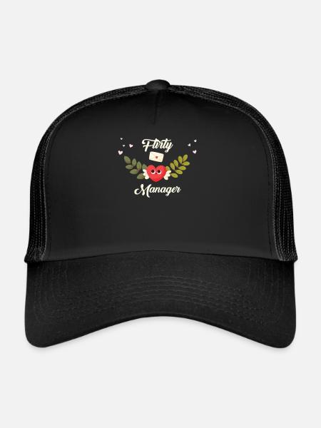 Gestionnaire de flirt - Casquette trucker  - noir/noir - Devant
