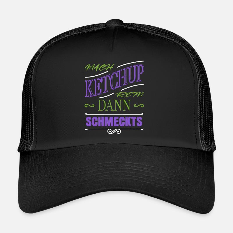 küchenhilfe brutzeln vegan lustig geburtstag - Trucker Cap - Schwarz/Schwarz
