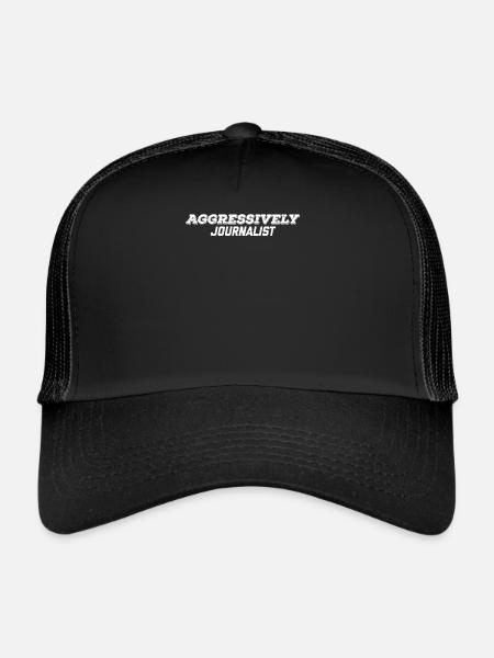 aggressively journalist - Trucker Cap - black/black - Front
