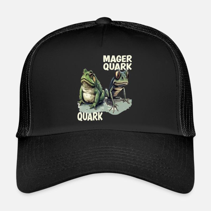 frog tadpole curd curd diet low-fat quark pun Trucker Cap