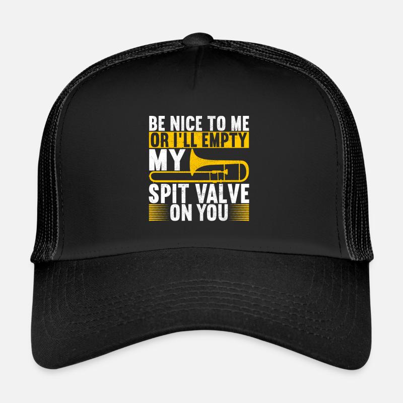 Posaune Trombone - Trucker Cap - Schwarz/Schwarz