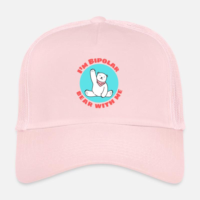 I'm Bipolar Bear With Me | Cute Polar Bear Pun Trucker Cap